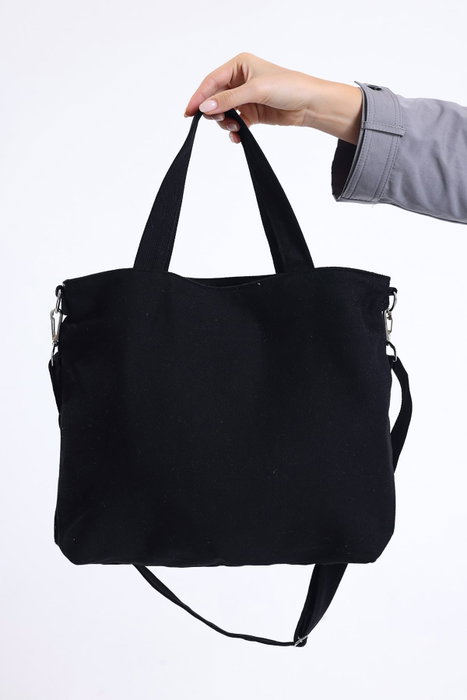 Zoozie Bags Bolso Tote de Lona Negro
